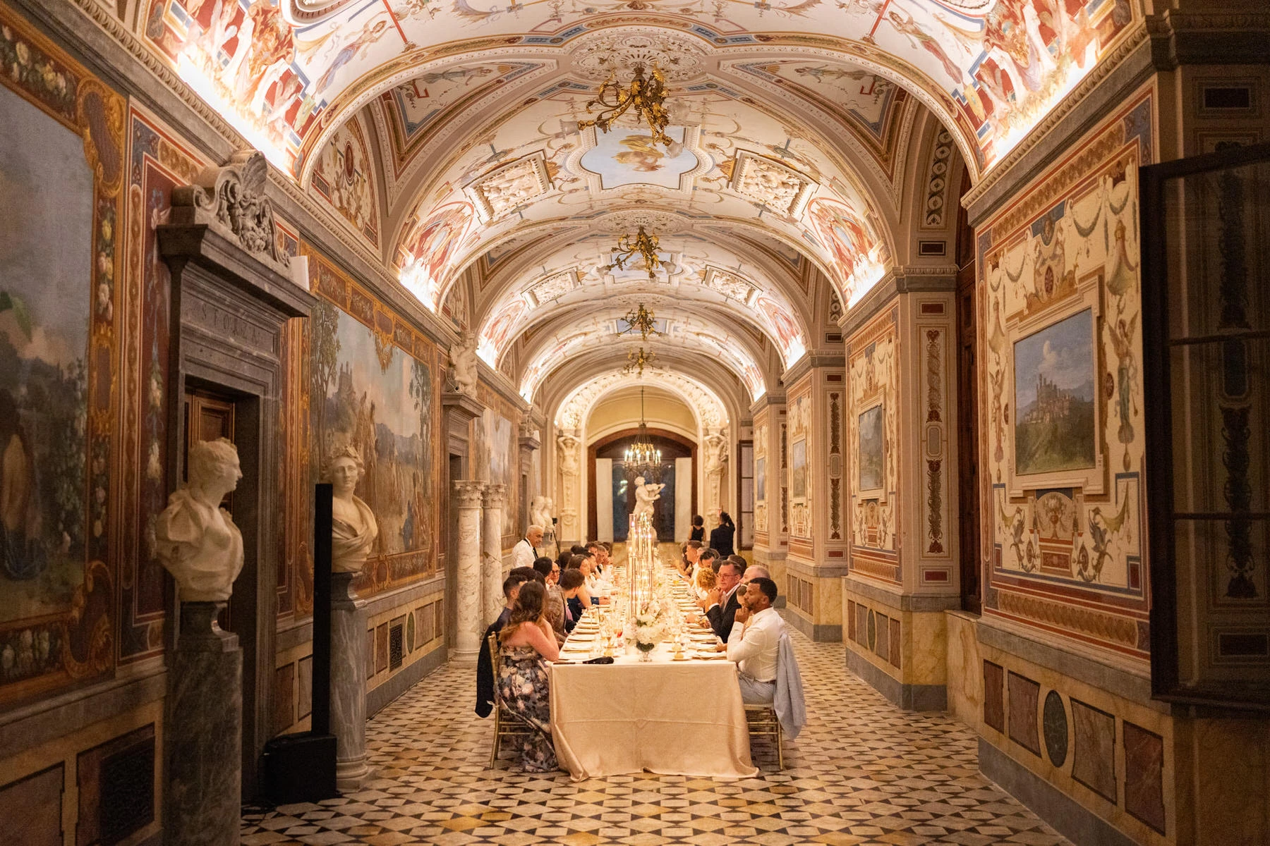 Wedding reception in a historic Italian villa